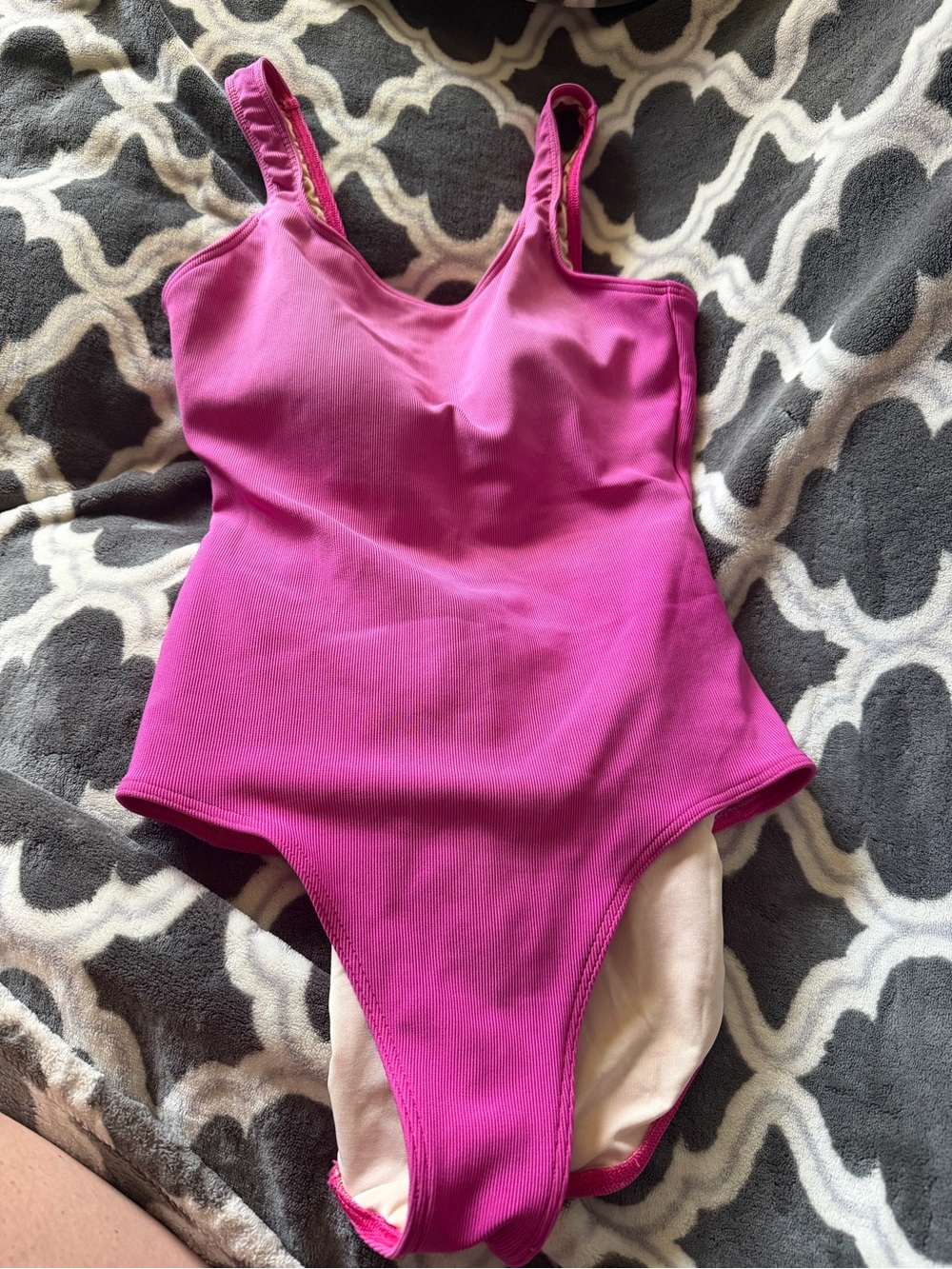 L.L. Bean Pink magenta one piece vintage swim suit